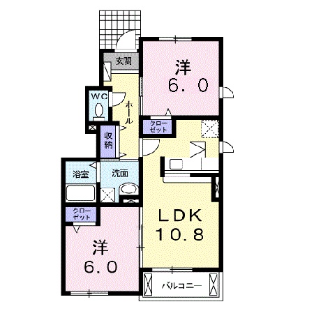 アスカ　Ｆの間取り