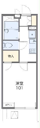 レオパレス中川Ⅱの間取り