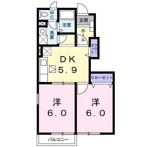 デリシューAの間取り