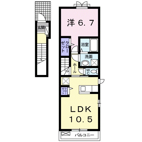エアリー・Kの間取り