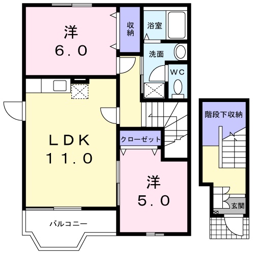 プリムベールAの間取り