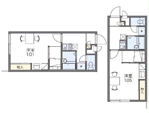 レオパレスK&YOUⅡの間取り