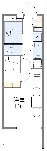 レオパレスら べるでゅーらⅡの間取り