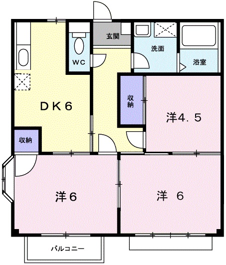 エリール 岡本 11号の間取り