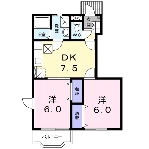 フラワーズBの間取り
