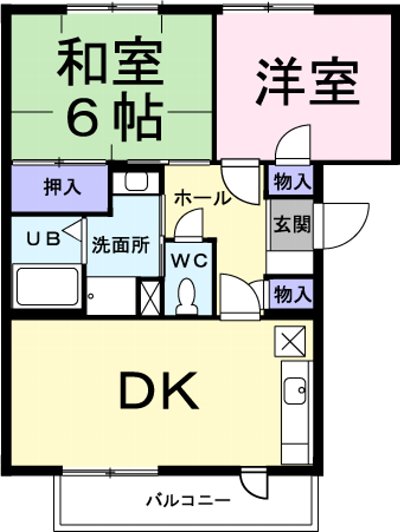 クリアヴィレッジEの間取り