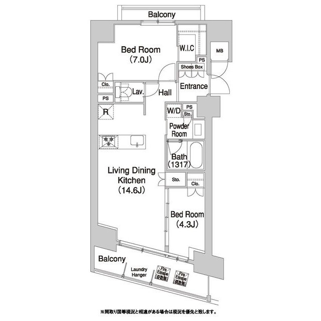 コンフォリア芝浦バウハウスの間取り