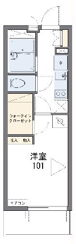 レオパレス竹松の間取り