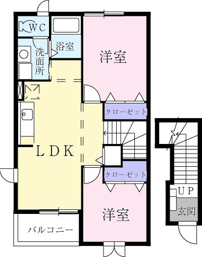 シャルマンAの間取り