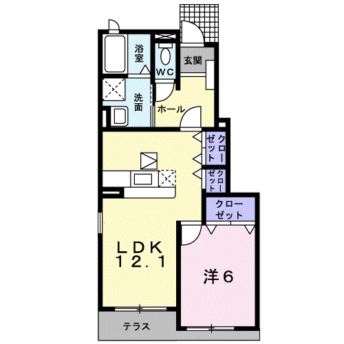 Mステージ天神Ⅱの間取り