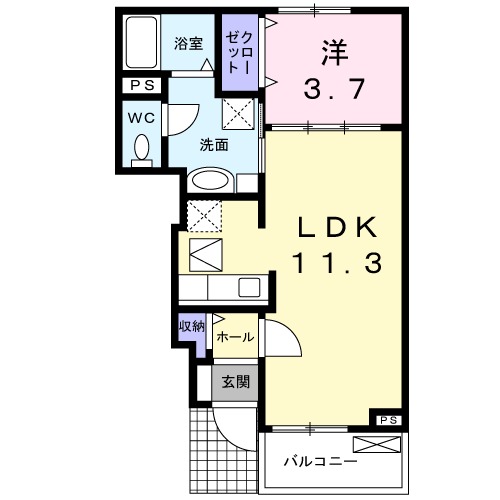 コムフォートKの間取り