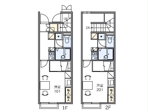 レオパレスアーバンヒルズSUEの間取り