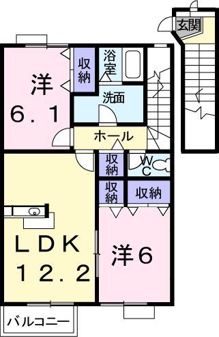 メゾンソリアードの間取り