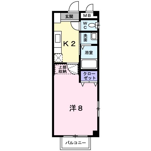 ユースコートＡ・01010号室の間取り