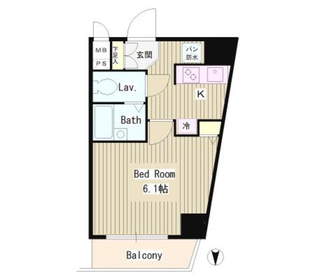 エスコート麻布十番Ⅱの間取り