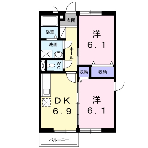 オトメハイツの間取り