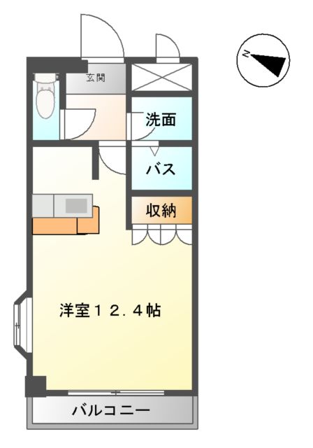 203号室の間取り