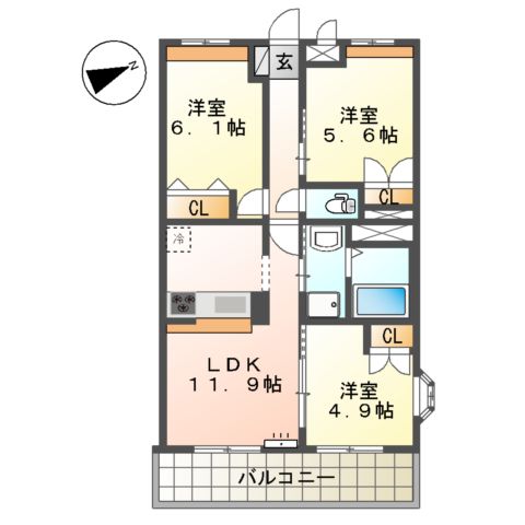 Wealth View 新宮の間取り