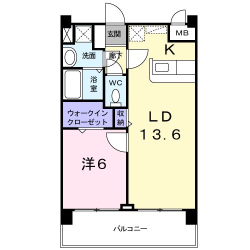 アイタス福岡の間取り