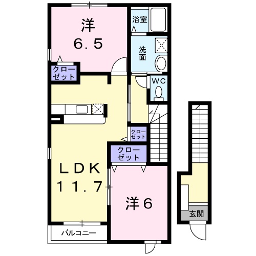 カルムAの間取り