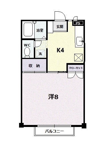 レーベンハイツBの間取り