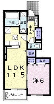クラール ワダの間取り