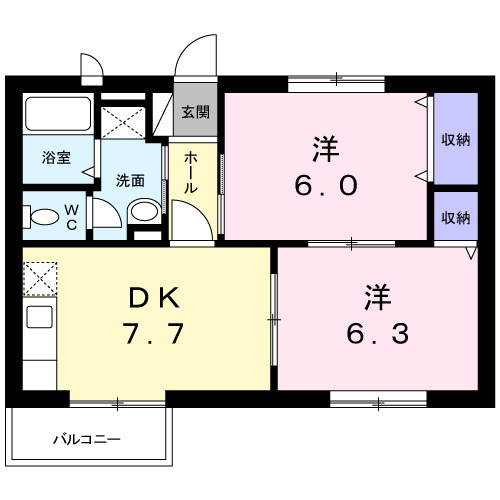 グリーンコーポAの間取り