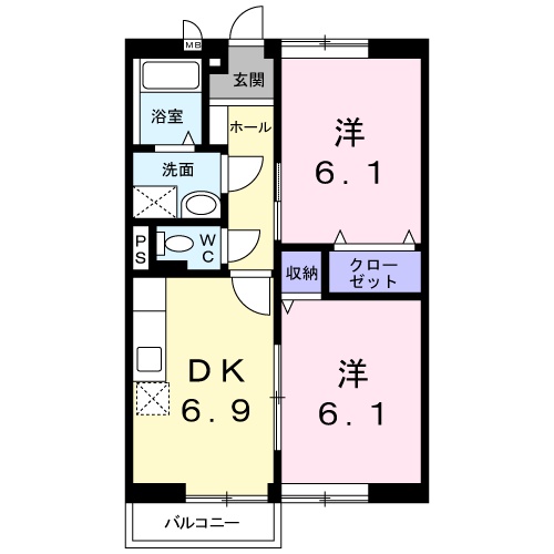 ひばりガーデンCの間取り