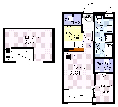 カレント Aの間取り