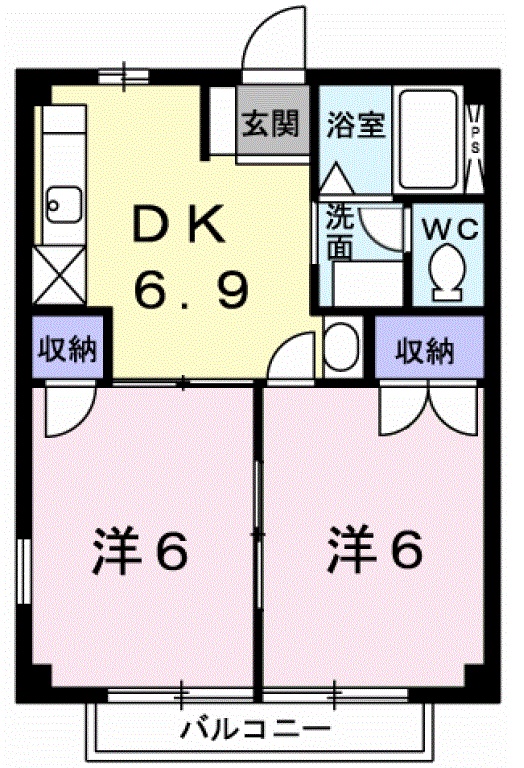 ボヌール鬼怒Aの間取り