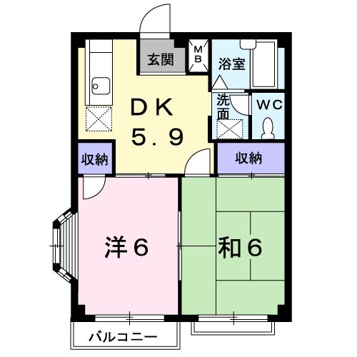 アーバン スナガ Sの間取り