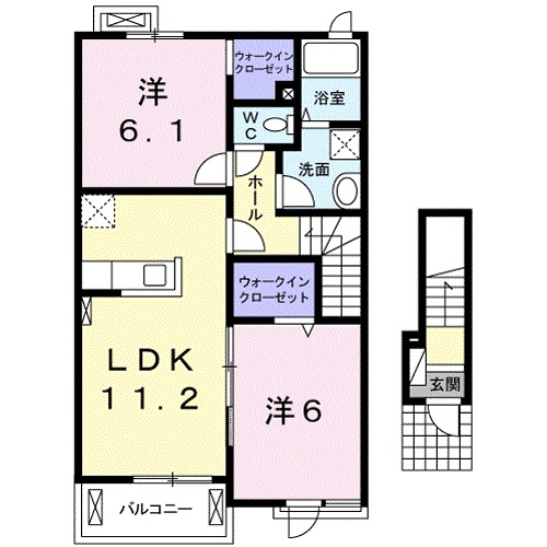 アジャート ビブレⅠの間取り