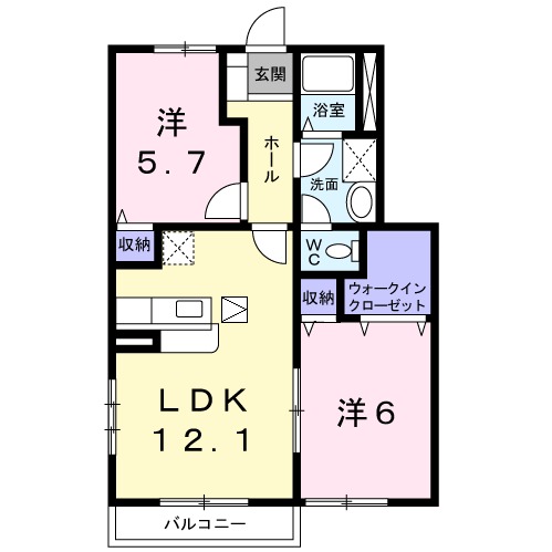 リブインクレストⅡの間取り