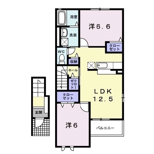 アスカ Bの間取り