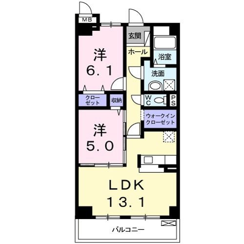 リベラ サンリット カーサの間取り