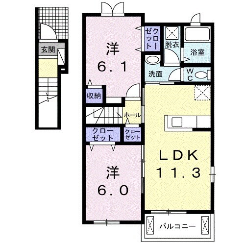 VILLA ESPOIR Bの間取り