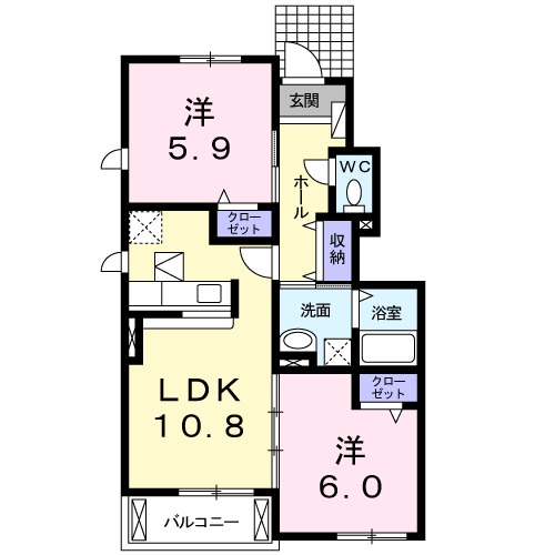 ハピネスBの間取り
