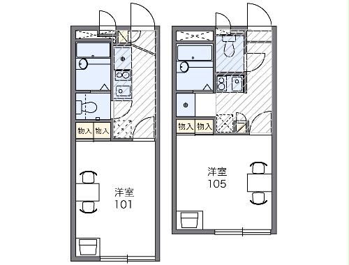 レオパレスメゾンドウエストの間取り