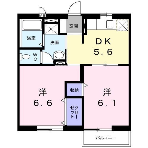 グリーンコーポBの間取り
