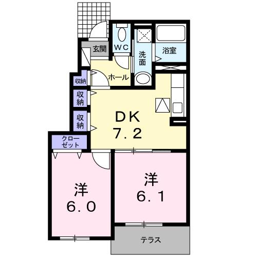 ソレアードコヤマⅠの間取り