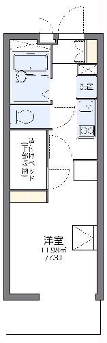 レオパレスハポネスⅢの間取り