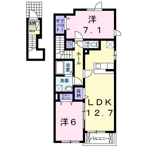 アスカ Eの間取り