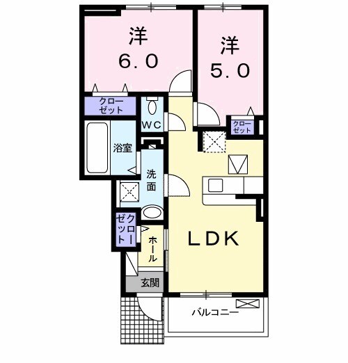 コリン ボヌールBの間取り