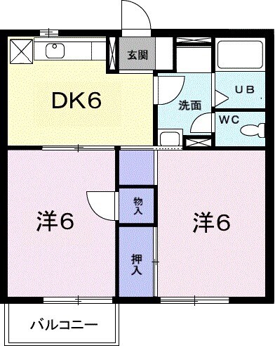 コーポ新田Aの間取り