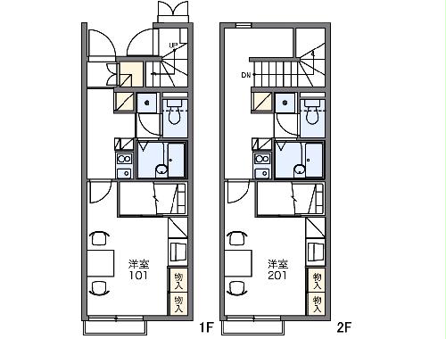 レオパレス花見が丘 K Tの間取り