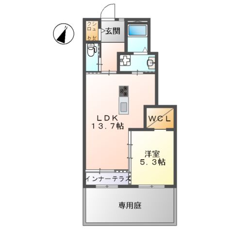 クレアシオンB棟の間取り
