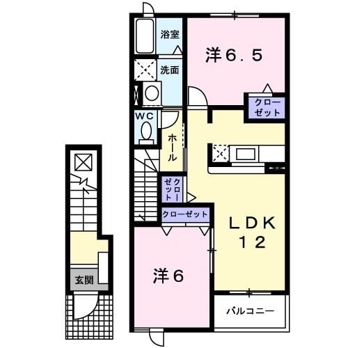 リーヴ天神 Bの間取り