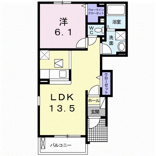 グリシーヌBの間取り