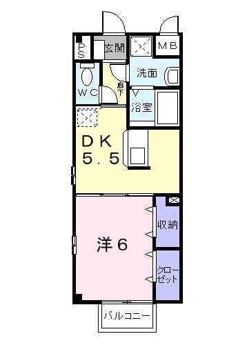 プラティ-クカルティエ Bの間取り