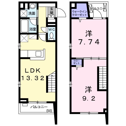 シュトラーレ四番町・03040号室の間取り